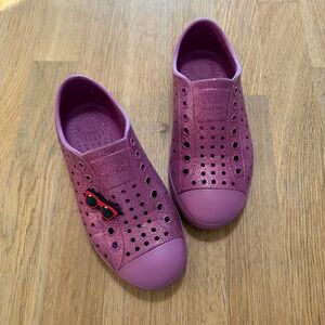 Native Kids C9 Purple Pink Glitter Bling Jefferson Slip On Shoes